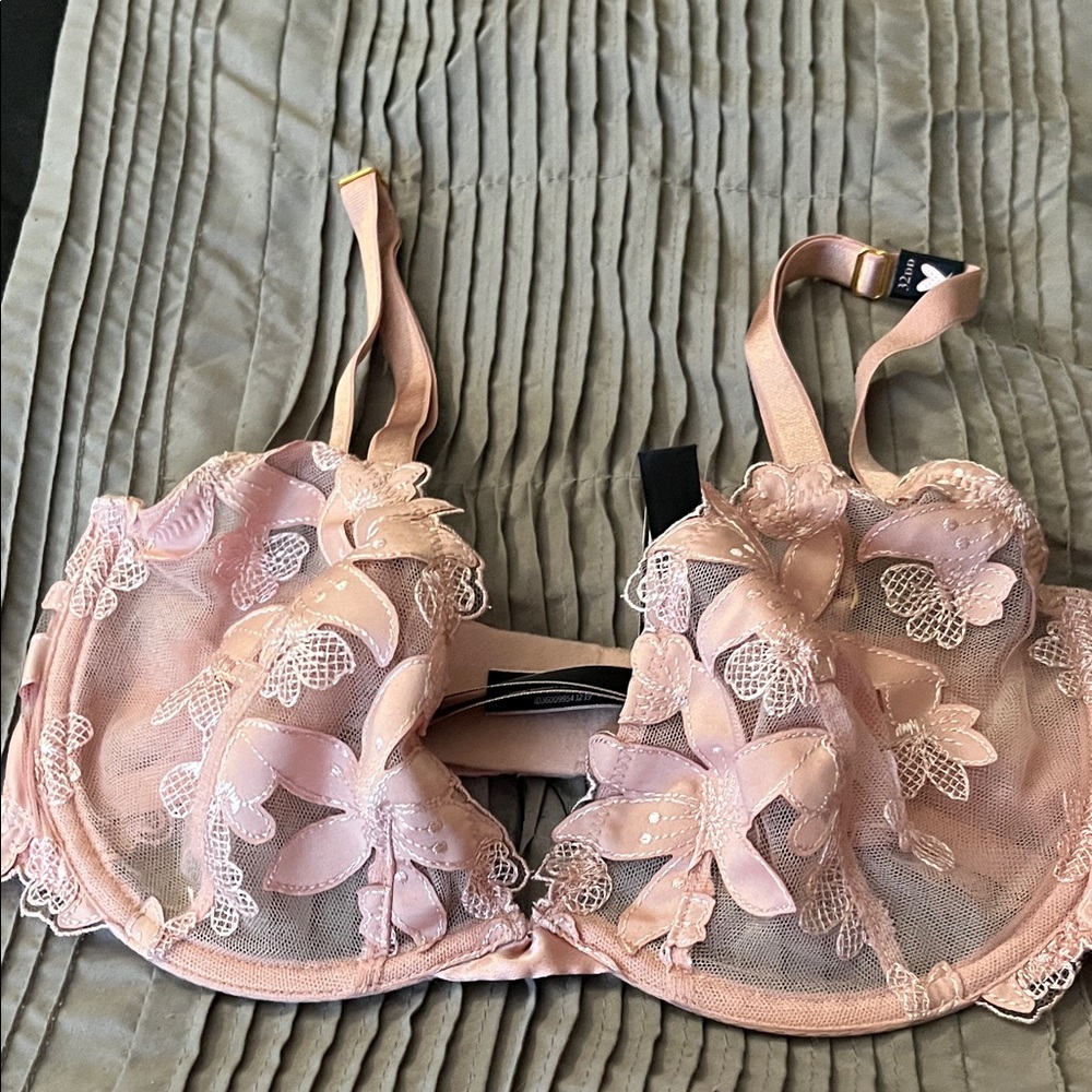 Victoria's Secret Floral Pink Sheer Bra